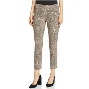 Nic + Zoe leopard animal print skinny ankle pants pull-on Size 6